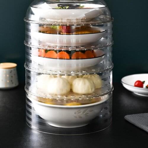 3 Sizes Of Plastic Round Can Be Superimposed On The Kitchen Table Anti-mosquito Fly Tent Home Food Cover Picnic Barbecue Party