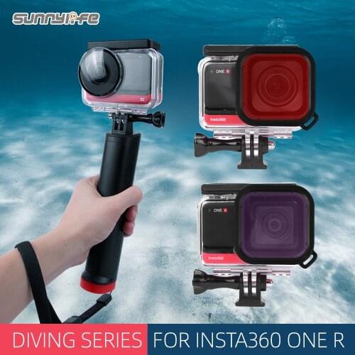 Underwater Housing Case 60 Meters Waterproof Protective Case 3 Colors Diving Filters for Insta360 One R Sport Camera Accessories