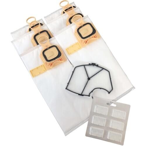 Cleanfairy vacuum accessories compatible with VK140 FP140 VK150 FP150 (6 bags+ 1 motor filter+ 1 smell scent)