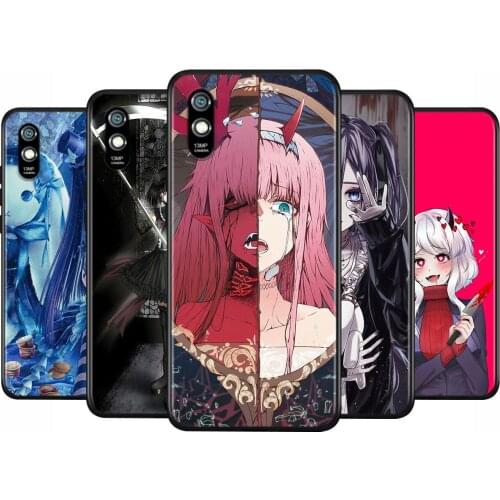 Silicone Cover Dark Anime Girl For Xiaomi Redmi 10X 9 9T 9C 8 7 6 Pro 9AT 9A 8A 7A 6A S2 GO 5 5A 4X Plus Phone Case Shell