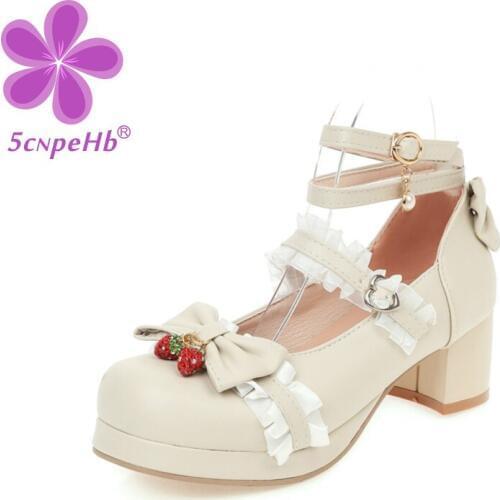 Girls Lolita Shoes Japanese Fairy Princess Cosplay Mary Janes Pumps High Heel Vintage Sweet Kawaii Daughter 2020 Autumn New Tide
