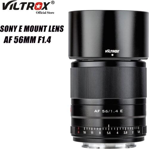Viltrox 56mm F1.4 E-mount Auto focus Prime Lens Large Aperture APS-C Portrait Lens for Sony E Camera A7R IV A7III A9II A6600 A9