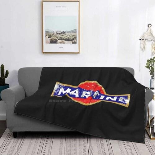 Martini Vintage Logo New Arrival Fashion Leisure Flannel Blanket I Logo Emblem Washed Retro Look Retro Vintage Old School
