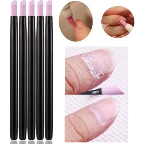 1Pc Quartz Nail Cuticle Remover Nail Pusher Trimmer Hangnails Black White Red Remove Dead Skin Pedicure Manicure Nail Art Tools