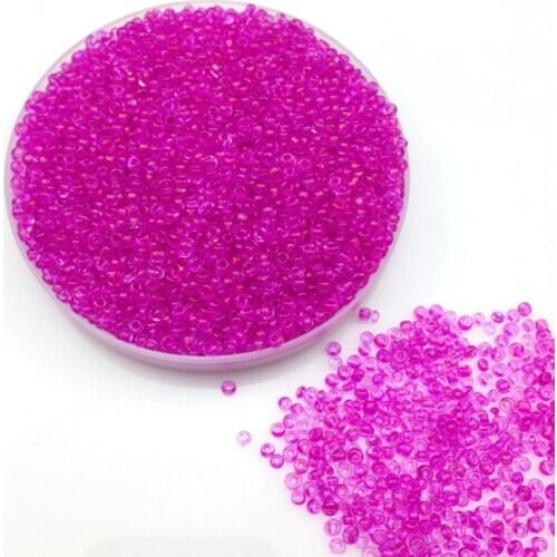 16g 1000pcs 2mm Rose Pink Transparent Round Loose Spacer Beads Cezch Glass Seed Beads Handmade Jewelry Making DIY Garment Bead