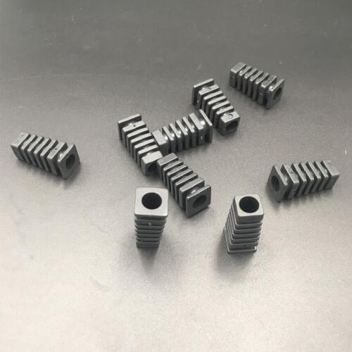 20pcs Length 25mm bore 5.8x3.4mm Rubber Square Strain Relief Cord Boot Protector Cable Sleeve Power cord bushing