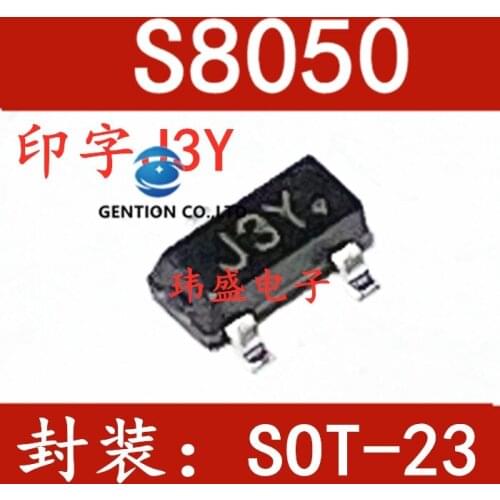 50PCS Triode S8050 lettering J3Y NPN power transistor SOT-23 in stock 100% new and original