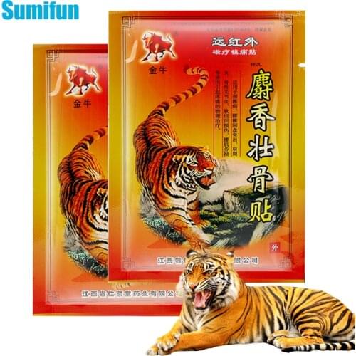 8Pcs Tiger Plaster Analgesic Patch Rheumatoid Arthritis Joint Knee Lumbar Muscle Ache Treatment Sprain Herbal Pain Relief Patch