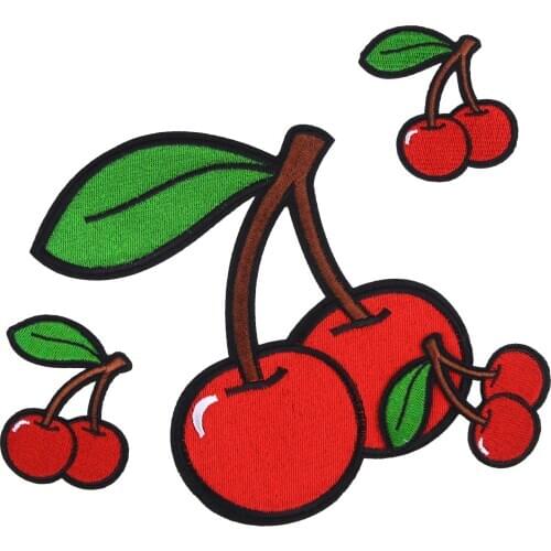 Large embroidery big patch cherry cartoon patches for bag badges applique patches for clothing AM-454