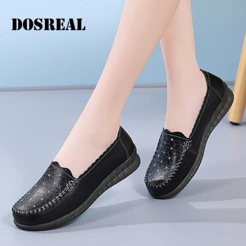 Ladies Flat Ballet Shoes Ladies Sequined Leather Breathable Moccasins Ladies Boat Shoes Soft and Comfortable Ladies Casual Shoes