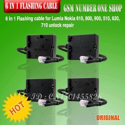 Free Shipping+original 6 In 1 Flashing cable for Lumia Nokia 610, 800, 900, 510, 620, 710 unlock repair+Free Shipping
