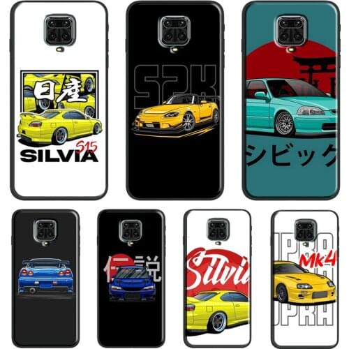 Yellow Jdm Cars For Xiaomi Redmi Note 7 8 Pro 8T 9S Note 9 10 Pro Cover For Redmi 9T 9 9A 9C 7A 8A Case