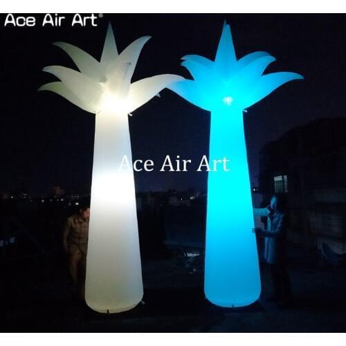 Cheap inflatable palm tree/beautiful chamaerops excelsa,flower tree with led light for yard decoration or advertising