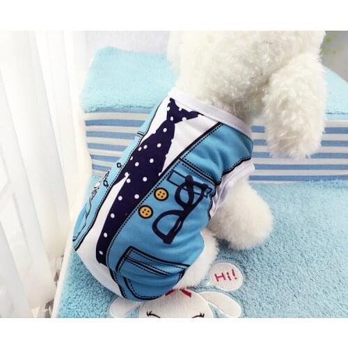 Dog T-Shirt Summer Small Dog Clothes Chihuahua Cartoon Tshirt Puppy Vest Yorkshire Terrier Pet Clothes Ropa Perro Pets Clothing