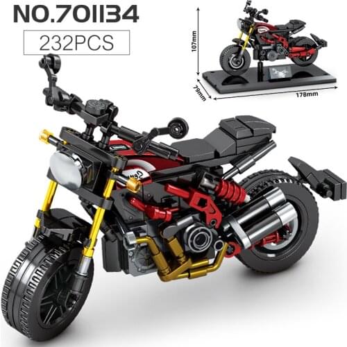 City Motorcycle Car Building Blocks Creator Motorbike MOTO Speed Racing Model For Vehicle MOC Boys Toys Kids for Children