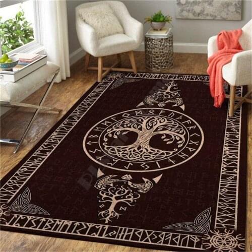 Viking Tree of Life Viking 3D All Over Printed Rug Non-slip Mat Dining Room Living Room Soft Bedroom Carpet