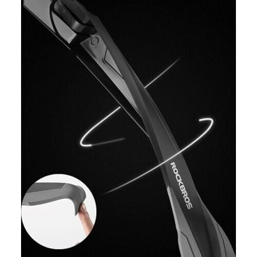 ROCKBROS Bike Mudguard Soft Rubber Widening Adjustable Rear Front Tail Bike Fender Bike Part MTB Mudguard Bike Accessories