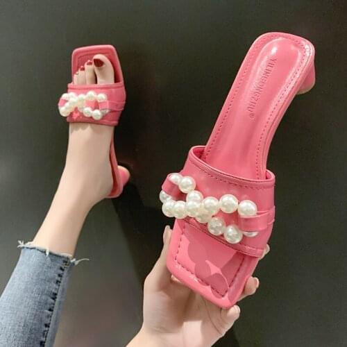 Summer New Style Popular Ladies Slippers Sandals Fashion Beaded Comfortable Outdoor Shoes Ladies Slippers Woman Shoes