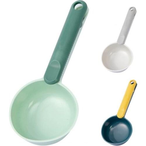 Handle Rice Measuring Spoon Easy Use Rust-resistant ABS Durable Bag Glip Legumes Scoop for Home Supplies