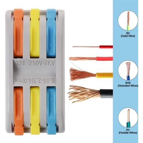 Mini Wire connectors terminal Block conductor SPL 2 3 pin Push-in Cable Splitter Led Light Connector lever nut electrical clamps