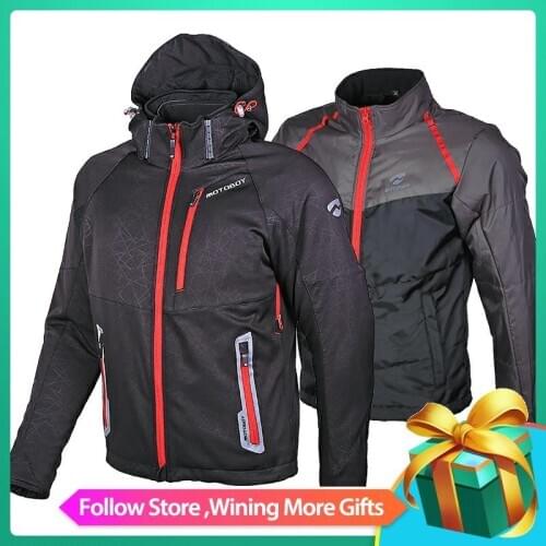 MOTOBOY 100% Polyester Mens Motorcycle Riding Casual Jacket Waterproof Warm Liner CE Protectors 4 Season Wear Body Armour