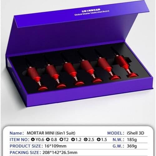 Mechanin iShell 3D Extra Hard Precision Screwdriver Set Magnetic Screw Driver Bit Kit Phillips Y0.6 Pentagonal T2 For iPhone Toy