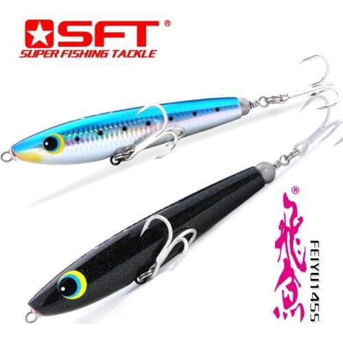 New 145mm 60g Fishing Lure Sinking Pencil Popper Wooden Plug Hand-made Sea Fishing Lure Tuna Yellowtail SFT Brand