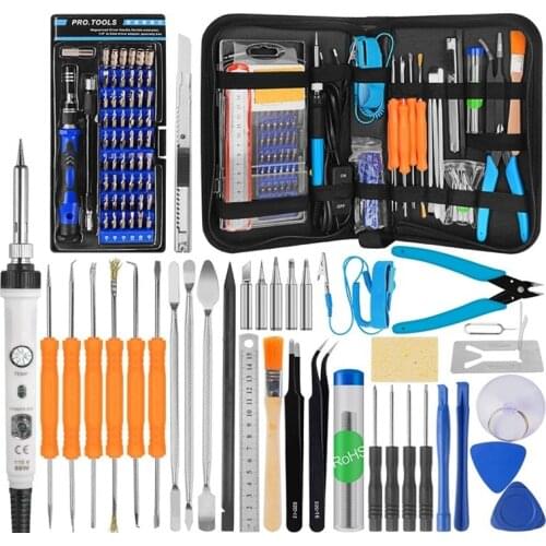 60W Soldering Iron with Screwdriver Set Tool Soldering Tweezers weld holders Multifunction Screwdriver Tool Set Welding Tools