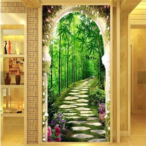 Full Square round drill Diamond painting Cross stitch Bamboo road forest Diamond embroidery Mosaic Nordic home decorationZP-2700