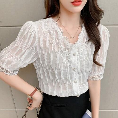 Pritee Cryshoes Lace Blouses