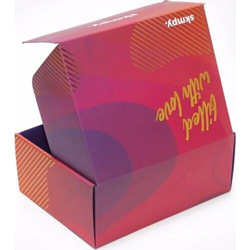 Professional Custom Printing Logo Self Sealed Shipping Box Matte Black Corrugated Shipping Carton Black White Mailer Box