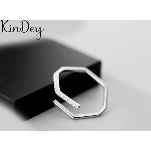 Luxury Brand Hexagon Rings For Women Wedding Engagement Charm Knuckle Rings Men Vintage Jewelry Romantic Party Gift