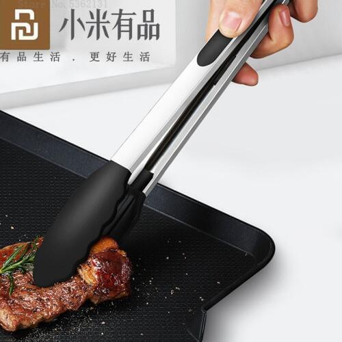 Youpin Silicone Food Tong Kitchen Tongs Grilling Utensil Cooking Tong Clip Clamp Accessories Salad Serving BBQ Tools Food Grade