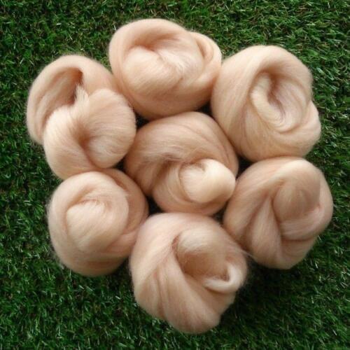 45g Needle Felting Pink Flesh Skin Tones Felting Wool Roving For 3D Projects