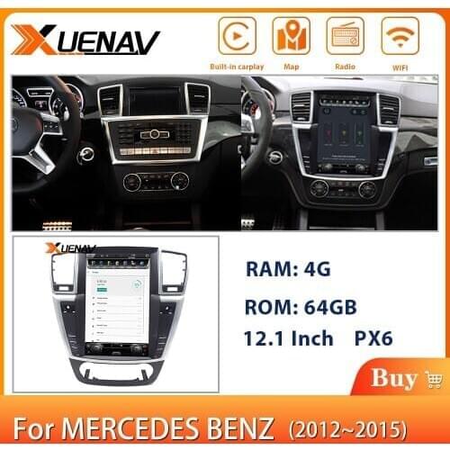 12.1 Inch Car GPS Navigation 2Din Android System Car Multimedia Player For-MERCEDES BENZ AMG ML350 GL320 GL350 GL500 2012-2015