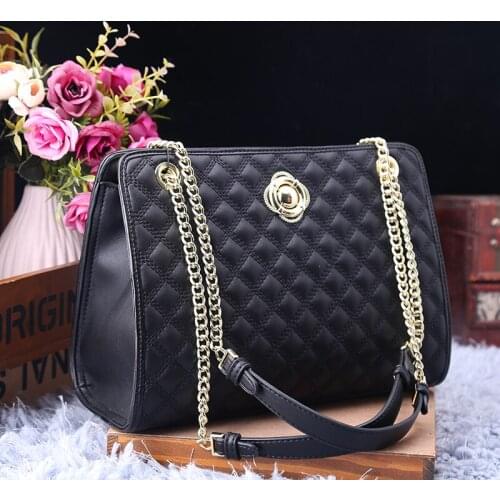 Genuine Leather Linger Patter Handbag for Women 2021 New Fashion Shoulder Totes Ladies Purses and Handbags Luxury Designer Bags