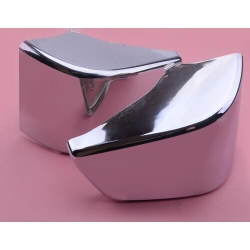 1Pair Chrome Style Battery Side Fairing Covers Plastic Fit For Honda Shadow ACE VT400 VT750 1997 1998 1999 2000 2001 2002 2003