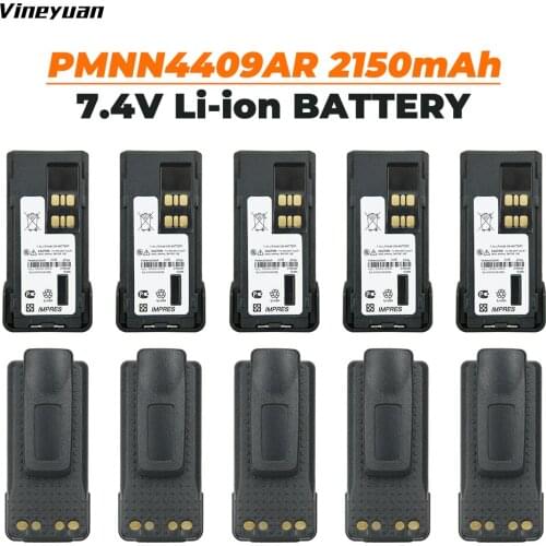 10x 2150mAh PMNN4409AR Replacement Battery for Motorola XPR3300 XPR3500 XPR7350 XPR7380 XPR7550 XPR7580(with IMPRES Function)