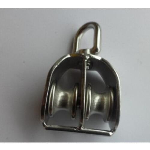 3-23pcs, M15, 35KG--M50, 400KG Pulley double sheave 304 stainless steel wire rope block chain traction wheel lifting rigging