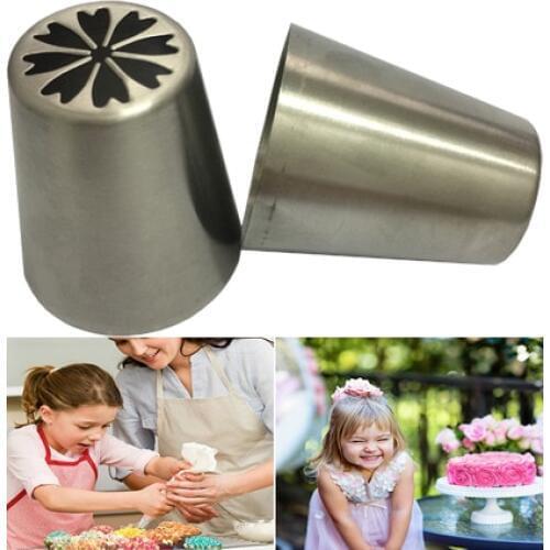 APRICOT 1pcs Stainless Steel Nozzles Russian Tip Pastry Tools Icing Piping Nozzles Cake Decorating Tools Fondant Confectionery