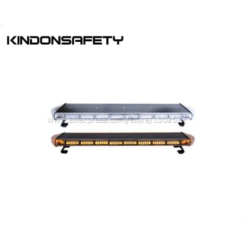 Free shipping! High quality 1W LED tow truck lightbar amber strobe warning bar aluminium housing DC12V or 24V1200mm 48inch