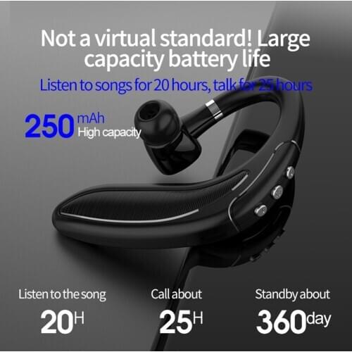 Business Wireless Bluetooth Headphones 5.0 Large Battery Unilateral Car Business Hanging Headset Bluetooth Headphones