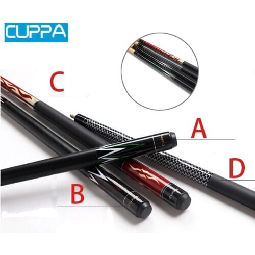 Cuppa Billiard Pool Cue Stick 13mm/11.5mm/10.5mm Tip China 2017