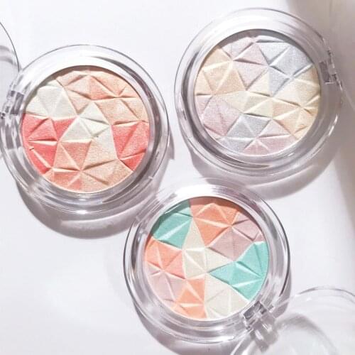 3-color High-gloss Glitter Highlighter 3D Facial Contour Makeup Palette Waterproof Long-lasting Brightening Glitter Makeup Tools