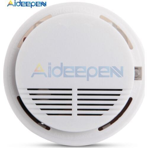 9V 85 dB Smoke Detector Fire Alarm Detector Independent Smoke Alarm Sensor For Home Office Security Photoelectric Smoke Alarm