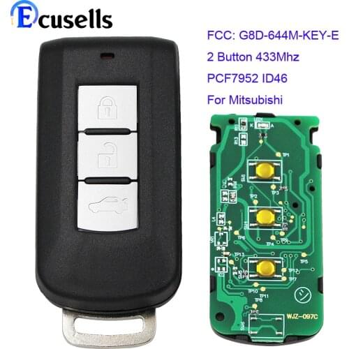 Smart Remote Key Fob 433Mhz PCF7952 ID46 for Mitsubishi Lancer Outlander ASX FCC: G8D-644M-KEY-E