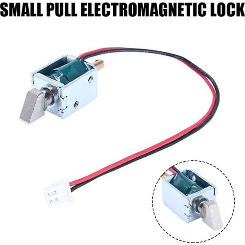 1Pcs DC12V 0.5A Mini Small Electric Bolt Magnetic Solenoid Lock Push-Pull Cylindrical Cabinet Door Lock For Hardware Accessories