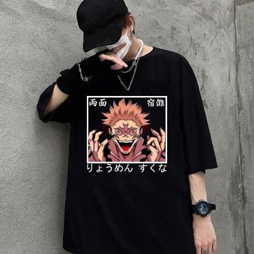 Hot Anime Jujutsu Kaisen Ryomen Sukuna Casual Summer T-Shirt
