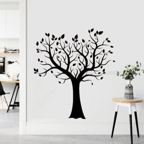 Beautiful Leaves Tree Vinyl Wall Decal Home Decorating Room Interior Stickers For Living Room Kids Room Tree Art Mural LL2584