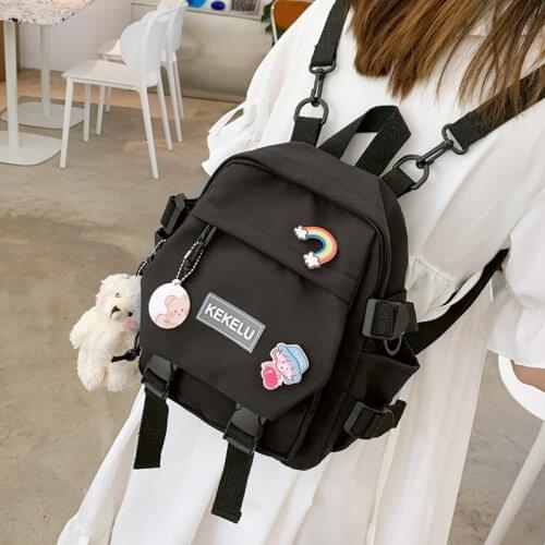 Small womens backpack Fashionable multifunctional casual shoulder bag Cute girly backpack Schoolgirl mini schoolbag Mochila